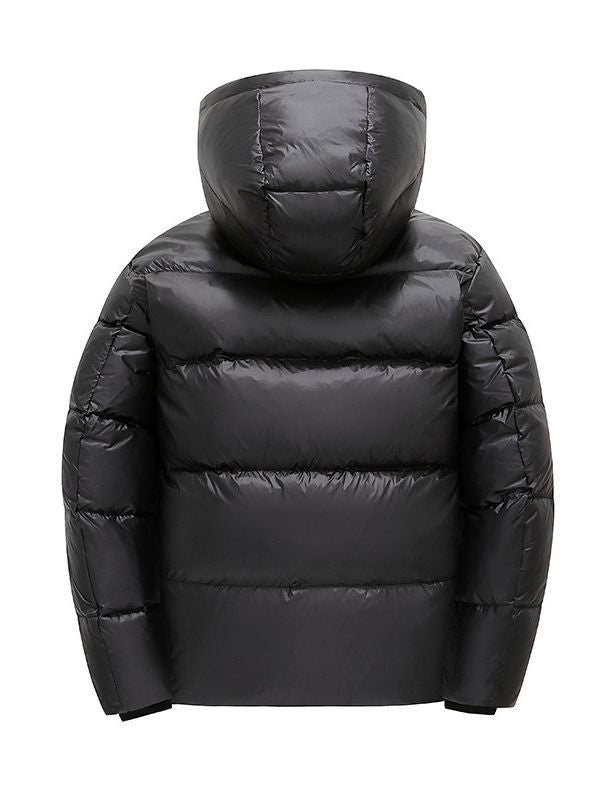 Herr Vadderad Termisk Quiltad Jacka med Huva och Heat-Reflective Foder