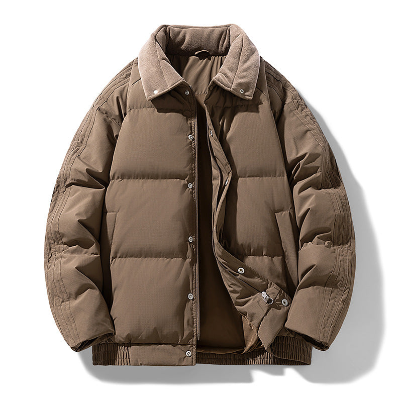 Herr Vadderad Winter-Steppjacke med Teddykragen och Winddichter Thermofüllung