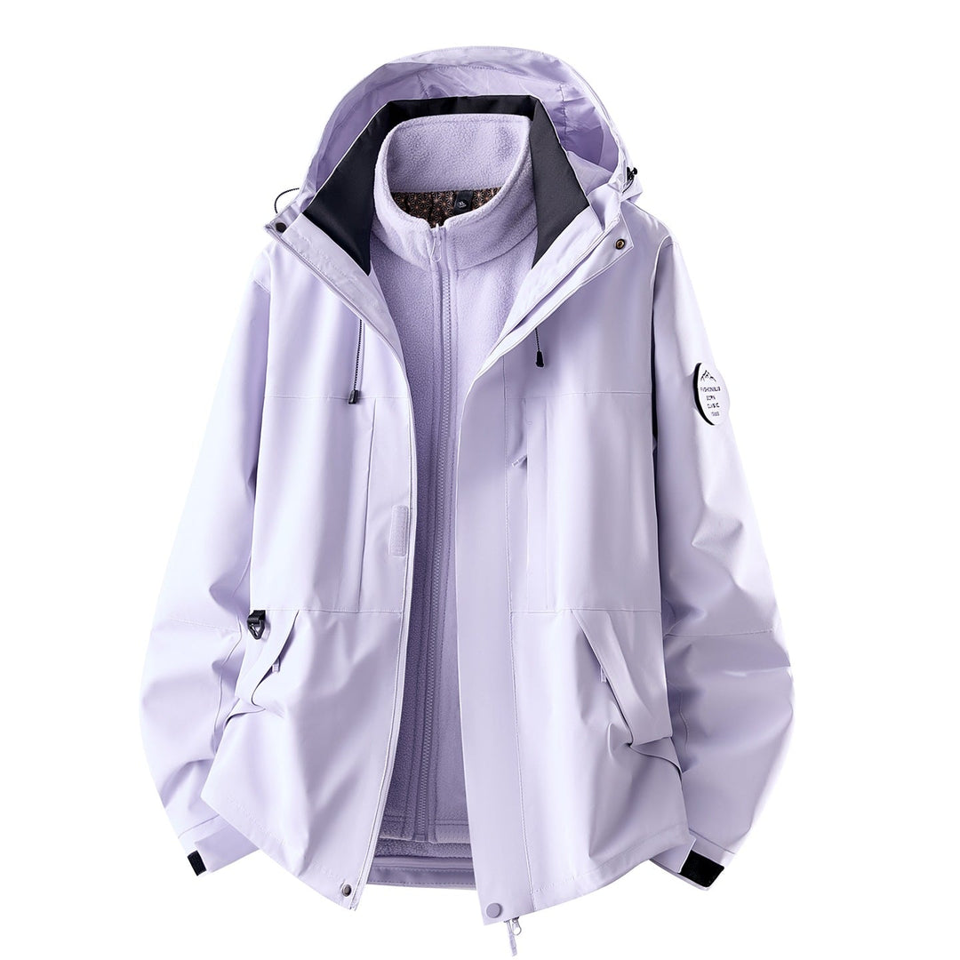 Dam Three-Piece Vattentät Outdoor Jacka med Removable Fleece Inner Layer