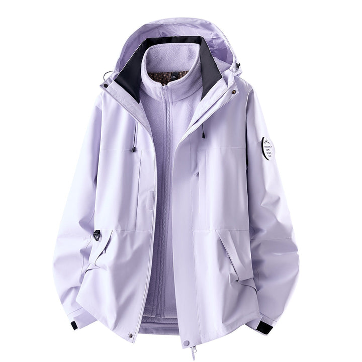 Dam Three-Piece Vattentät Outdoor Jacka med Removable Fleece Inner Layer