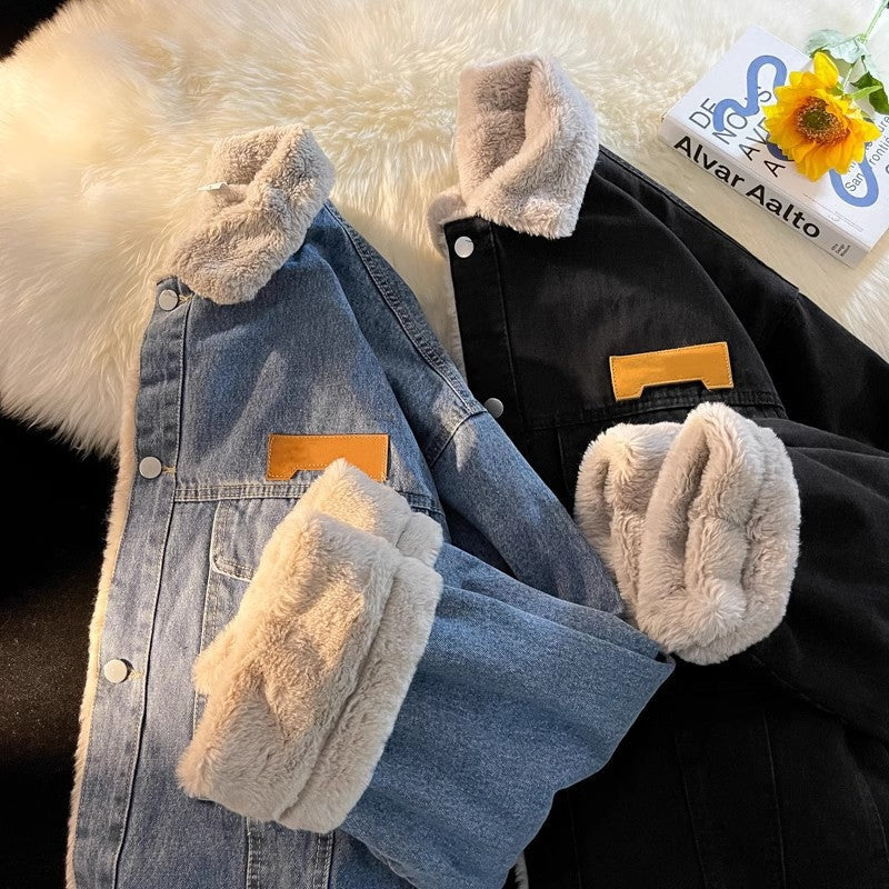 Dam Mjuk Fleece-Lined Denimjacka