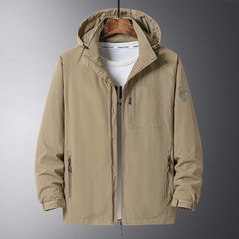 Herr Urban Allväders Resor Anorak med Mesh Foder och Dold Dragkedja