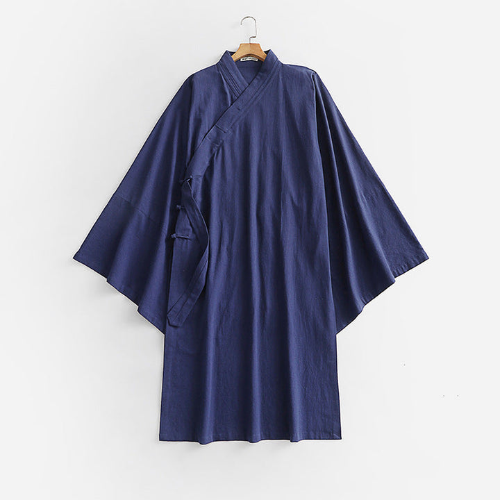 Unisex oversize Kimono kappa med vid ärmar och Asymmetrical Wrap fram