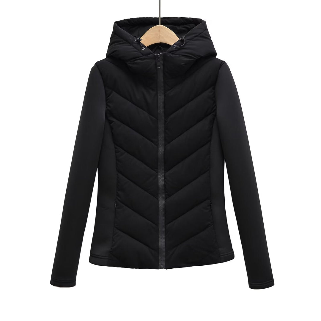 Dam Vadderad Jacka med Huva och Softshell Side Inserts