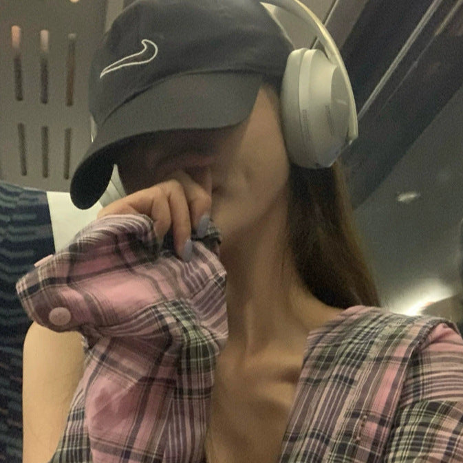 Dam Oversize Flannel huvtröja Shirt jacka med Snap knäppning och Drop axel