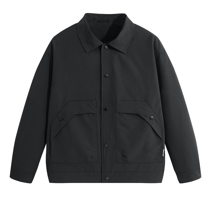 Herr Short-Cut Work Jacka med Lock Fickor