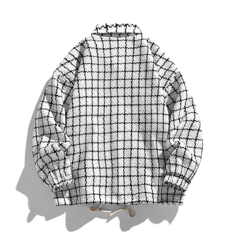 Herr vadderad Coach Jacka med Geometric Mönster och Kontrast bröstficka