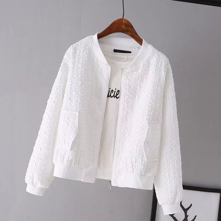 Dam Fashion Boucle jacka med dragkedja