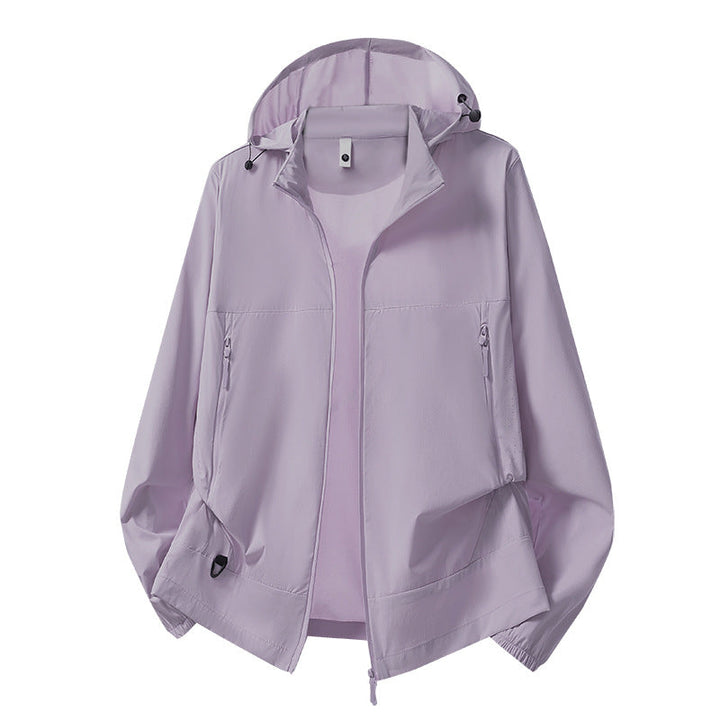 Herr Lätt Softshell Övergångsjacka med Huva, Vind och Vattenavvisande Skal &amp; Justerbar Dragsko Fåll