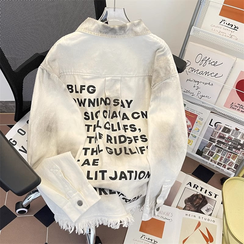 Dam Urban oversize jacka med Creative Lettering