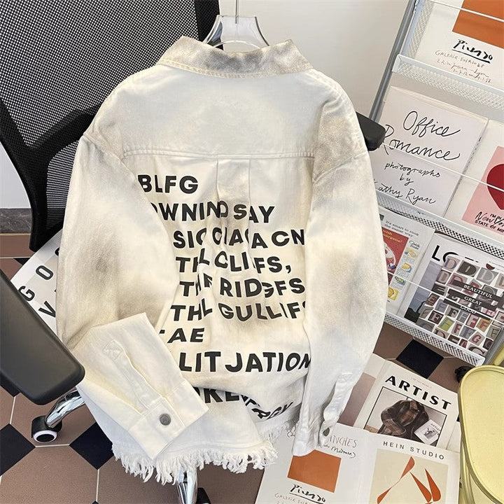 Dam Urban oversize jacka med Creative Lettering