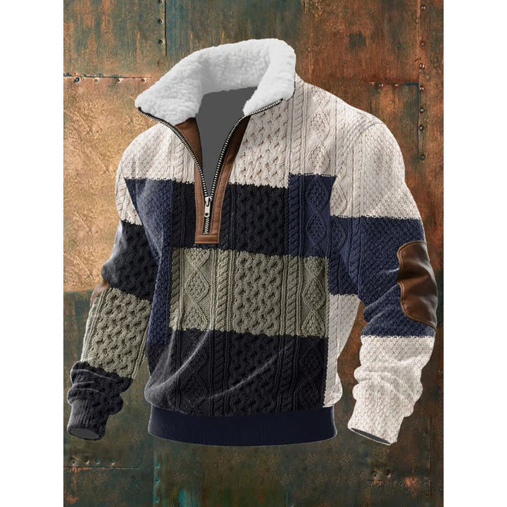 Herr Urban Fleece Pullover med Tree Motif