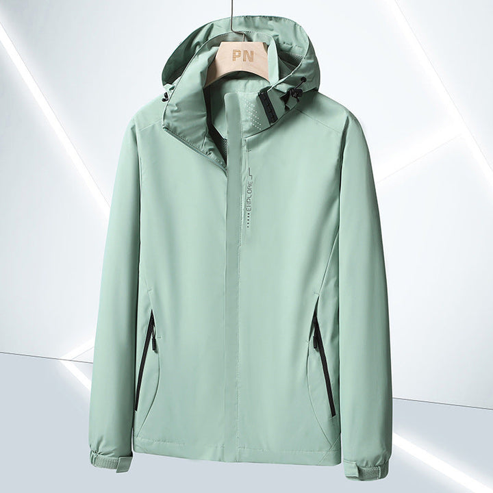 Herr lätt softshell funktionell Jacka med ventilerande meshfoder och justerbar huva