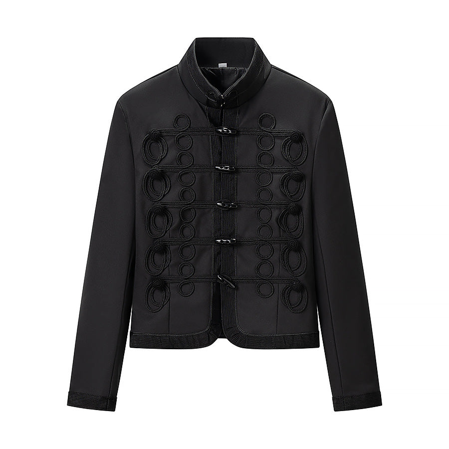 Dam Militarily Inspired kort jacka med Cord och Hook Decoration