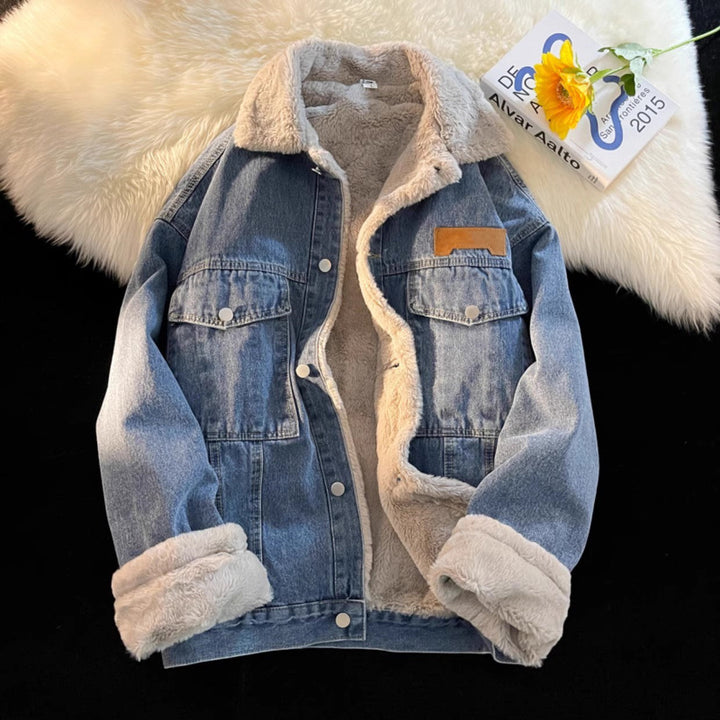 Dam Mjuk Fleece-Lined Denimjacka