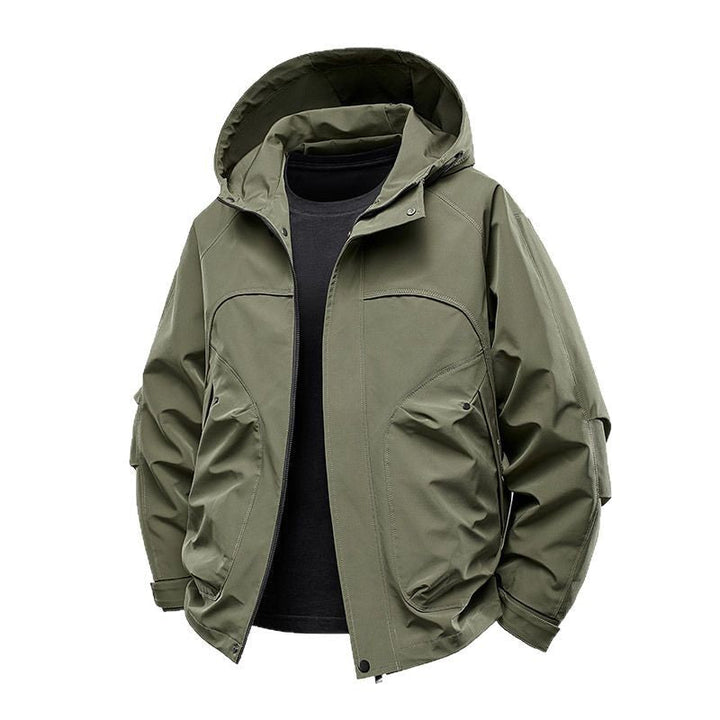 Herr Technical Softshell Utilityjacka med Huva Vattenavvisande och Multifunction Fickor