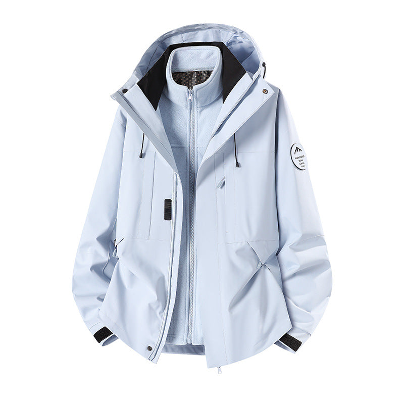 Herr Weatherproof Technical Softshell Trekking Jacka med Huva och Insulating Inre Insert