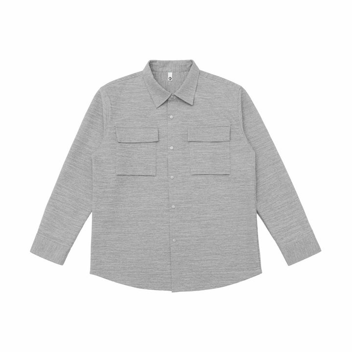 Dam Overshirt Jacka med Lockfickor och Concealed Press Stud Slå
