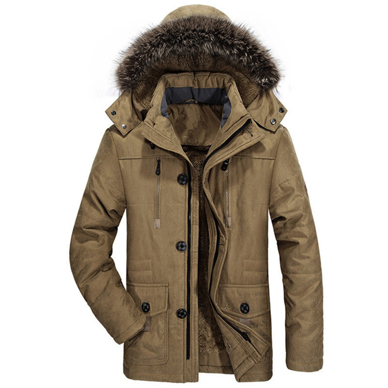 Herr vinter parka med fleecefoder