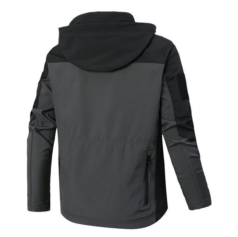 Herr Vindtät Softshell Jacka med Huva och Vattenavvisande Membran