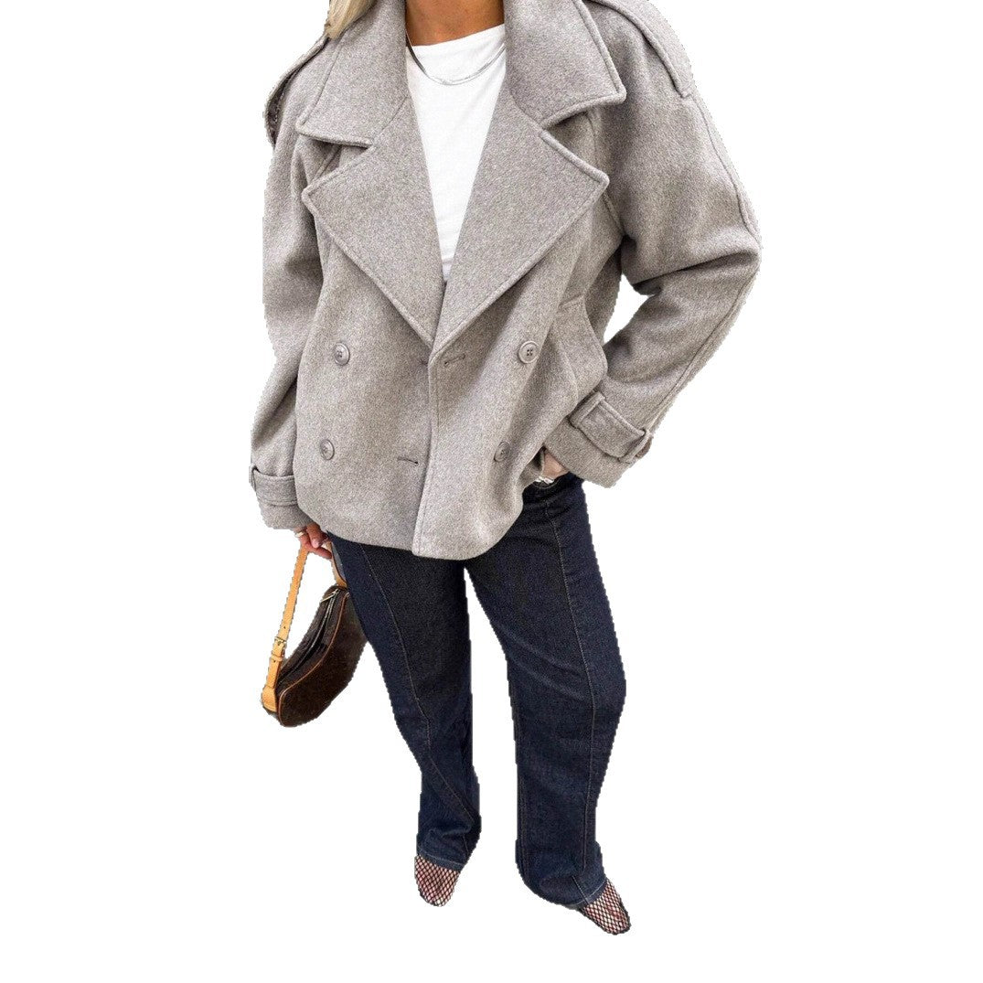 Dam elegant oversized ulljacka
