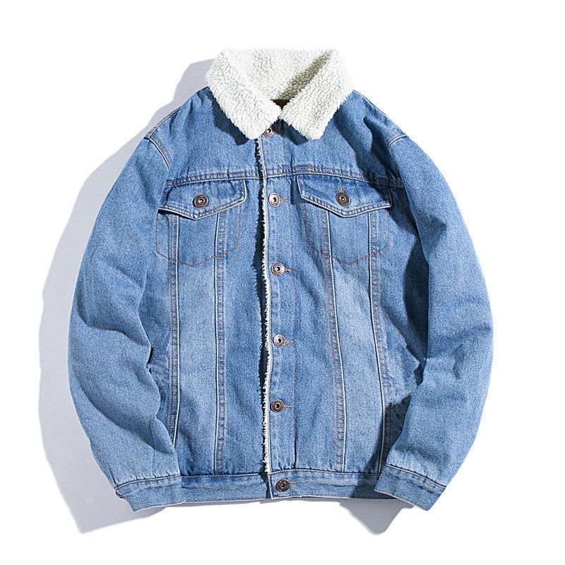 Dam Trendig Jeans Jacka med Mjuk Foder