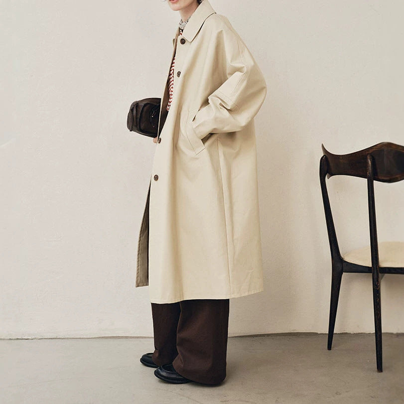 Dam elegant trenchcoat med Double Breasted