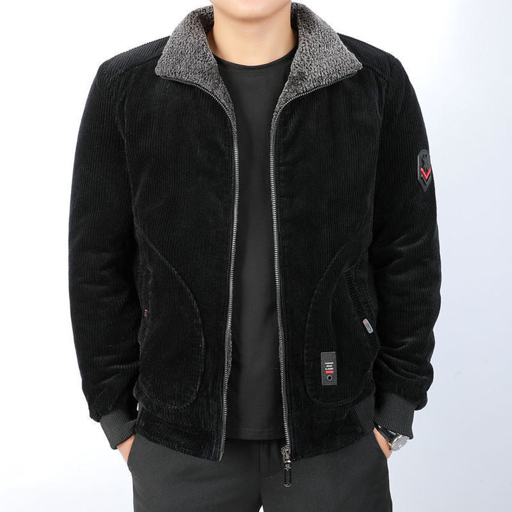 Herr Manchester Blouson med Sherpa Krage, Dragkedja och Utility Fickor