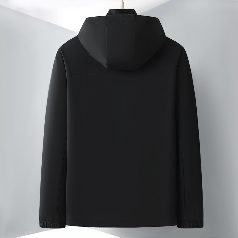 Herr lätt softshell Hybrid Jacka med huva, ventilerande meshfoder och Dold Dragkedja Fickor