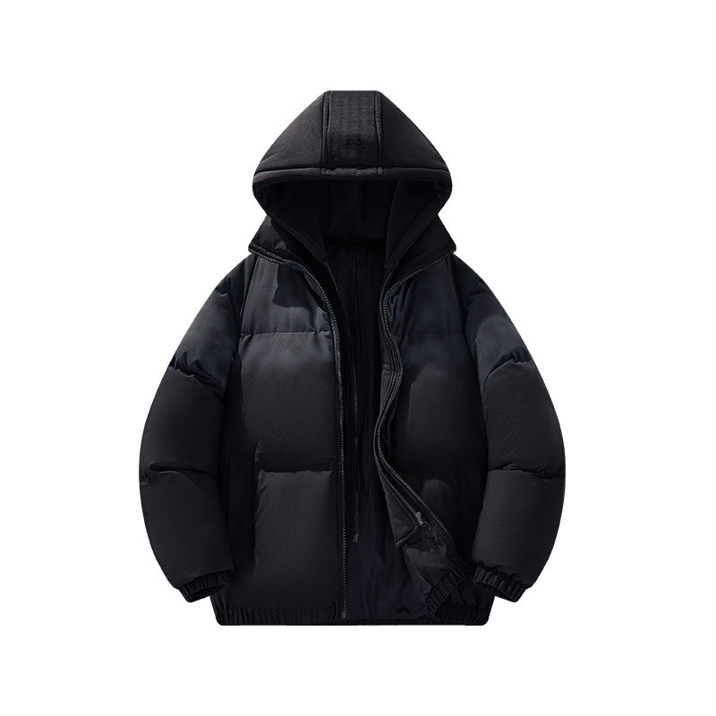 Herr Fodrad Oversize-Steppjacke med Abnehmbarem Huv‑Einsatz och Farbverlauf
