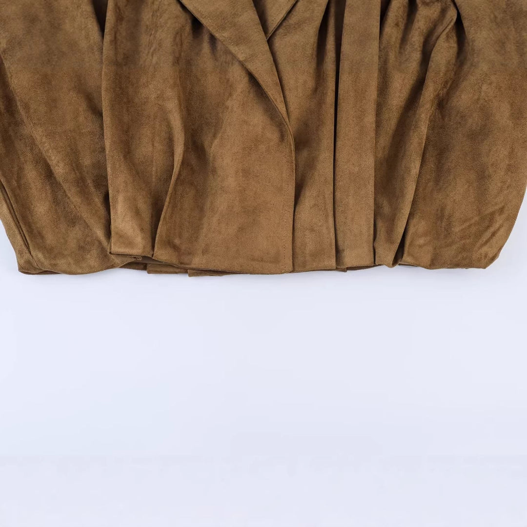 Dam Oversize Waterfall Jacka i Suede Look