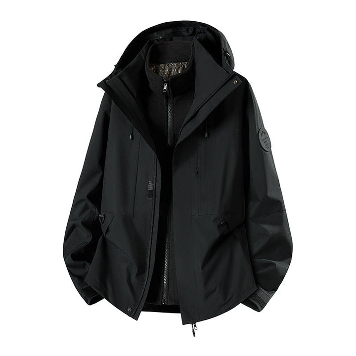 Herr Weatherproof Technical Softshell Trekking Jacka med Huva och Insulating Inre Insert