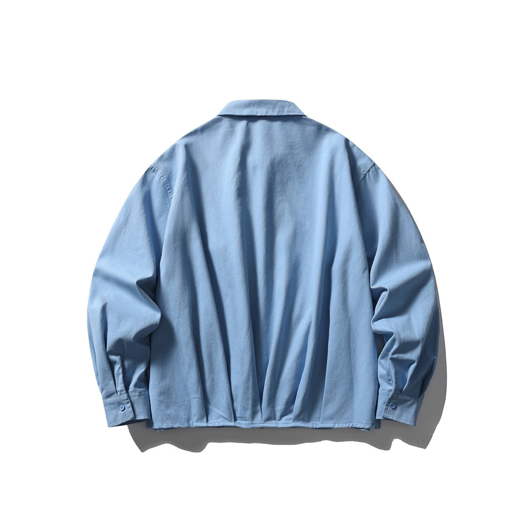 Unisex Lätt Oversized Blouson Jacka med Halv Dragkedja och Kent Krage