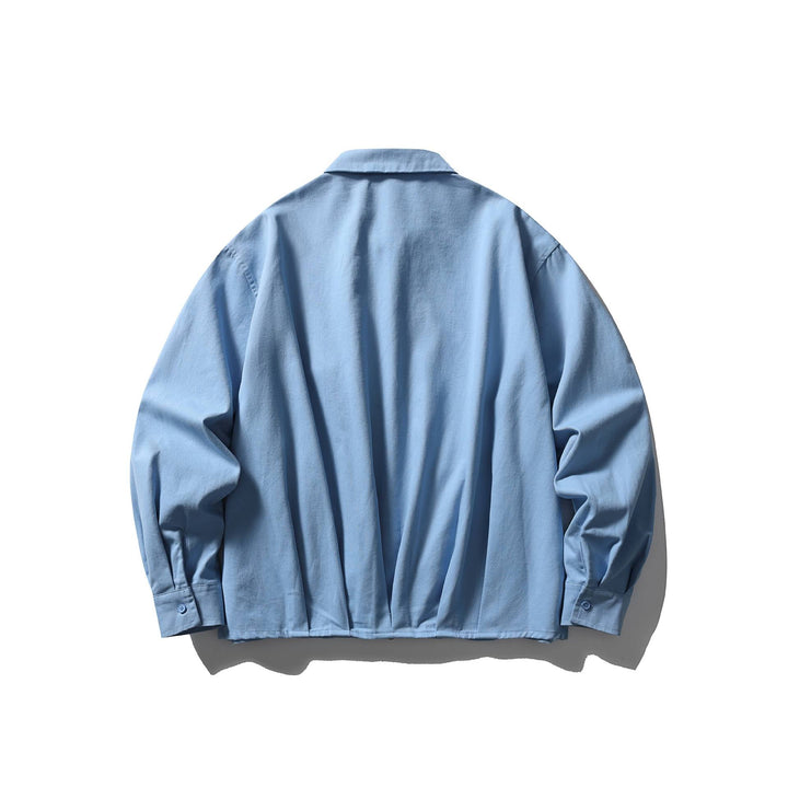Unisex Lätt Oversized Blouson Jacka med Halv Dragkedja och Kent Krage