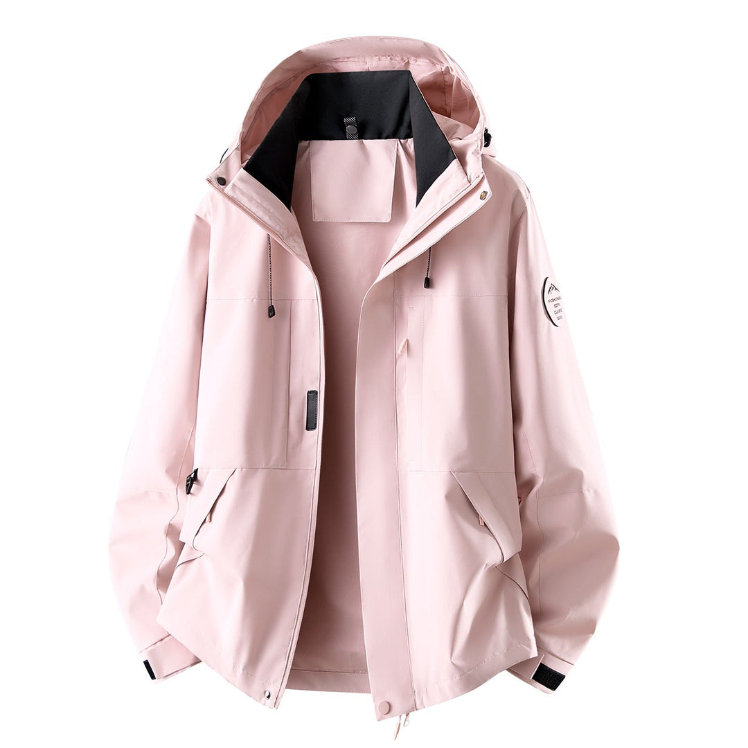 Herr Vattenavvisande Oversized Frilufts Jacka med Huva, Andningsbar Softshell &amp; Funktion Fickor