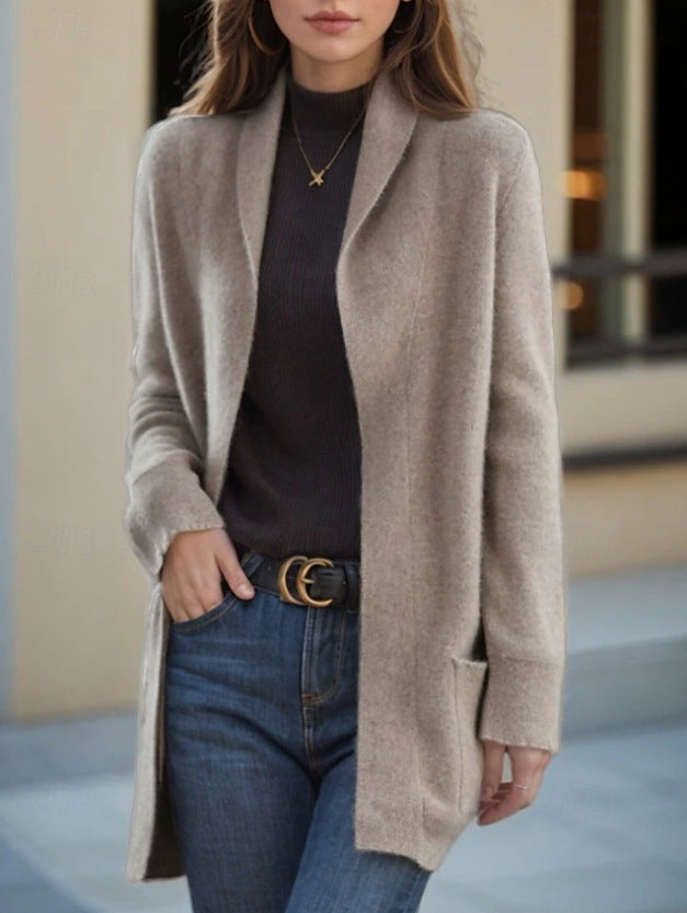 Dam Elegant och Bekväm Stickad Blazer