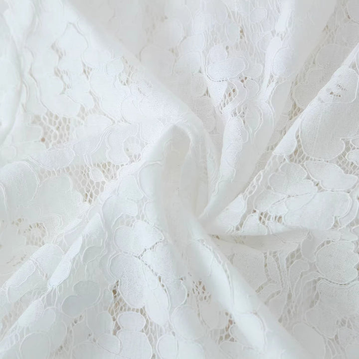 Dam Lace jacka med Stand krage, Chinese Knot och Transparent blommig design