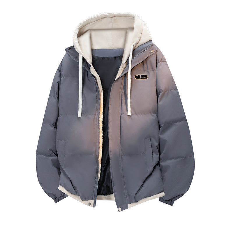 Dam Kort Quiltad med Huva Jacka med Lätt Termisk Insulation, Vattenavvisande Shell &amp; Elastic Nederkant