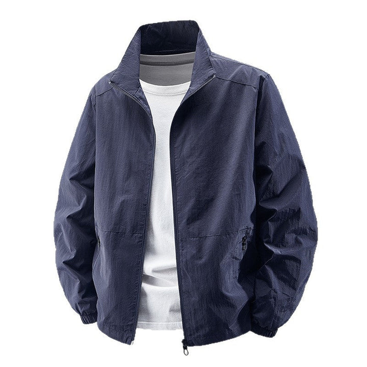 Herr Ultralight Technical Blouson Jacka med Elastisk Muddar, Dold Dragkedjefickor och Andningsbar Nylon Mix