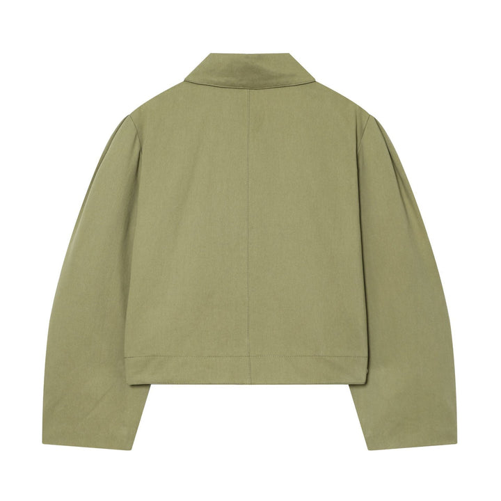 Dam kort Boxy Utility jacka med Pleats och Flap fickor