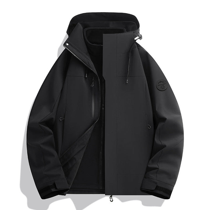Unisex vattenavvisande softshelljacka med fleecefoder och justerbar huva