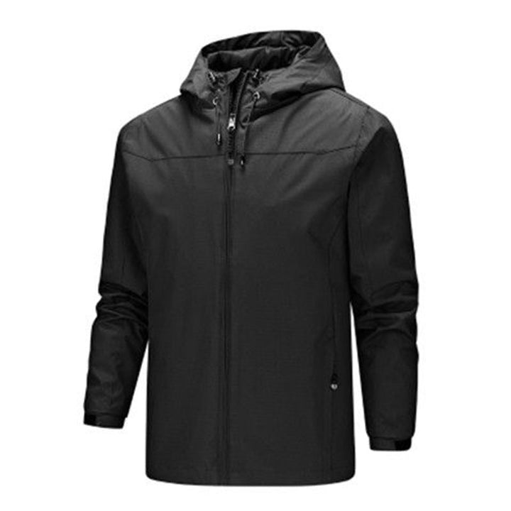 Herr Ultralight Packable Regnjacka med Huva och Dold Dragkedja