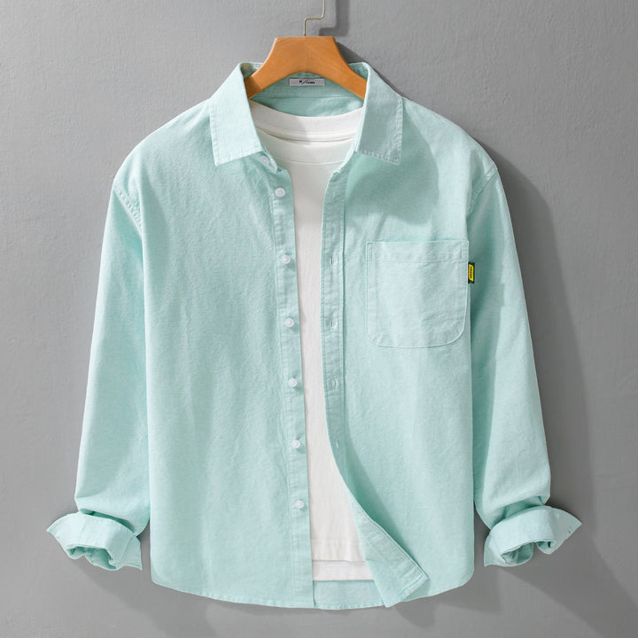 Dam lätt bomull Overshirt med Kent krage, Patch Chest ficka och Relaxed passform