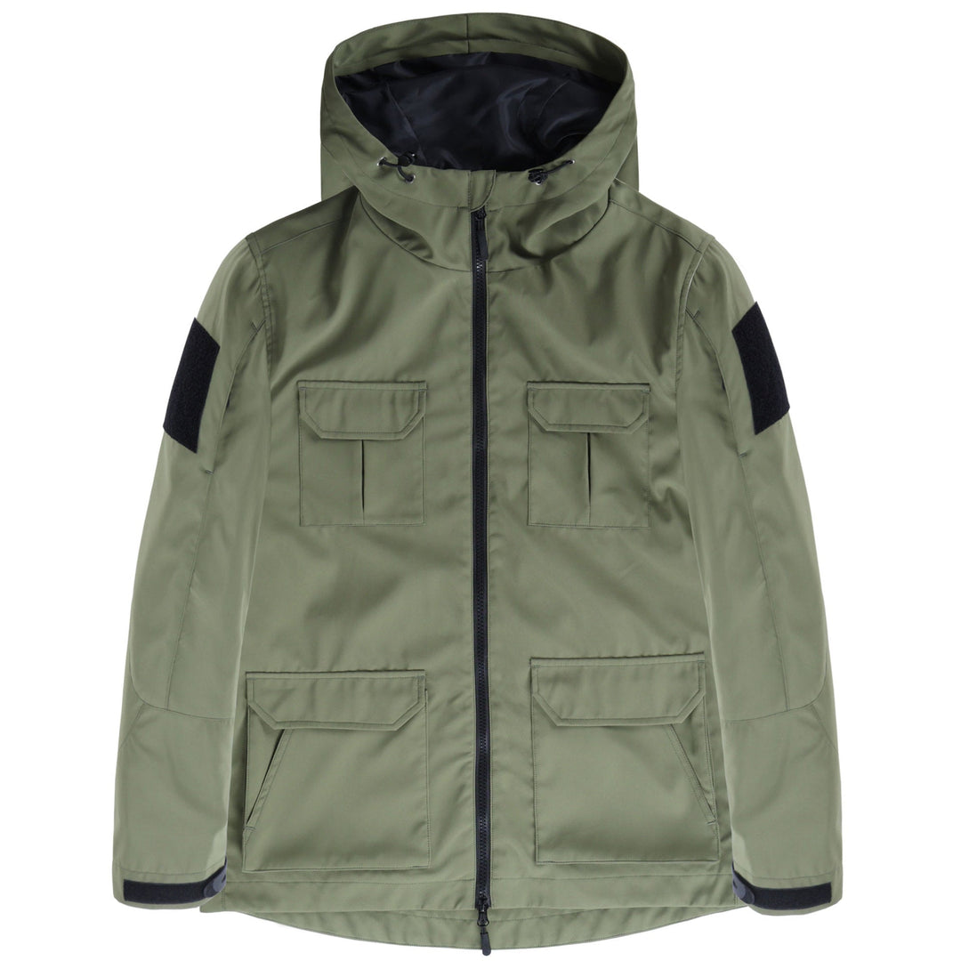 Herr Teknisk med Huva Field Jacka med Multi-Lock Utility Fickor