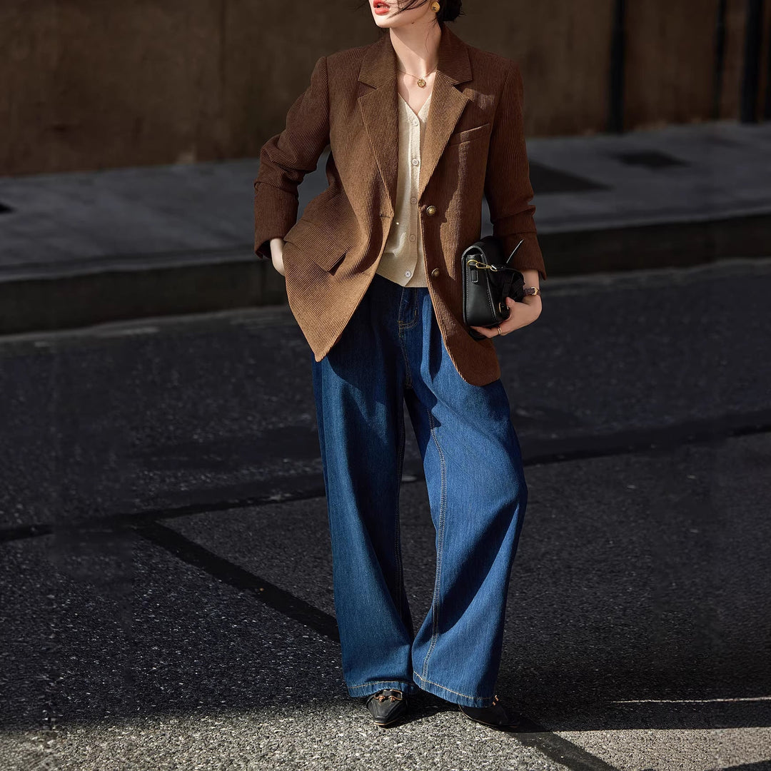 Dam stilren cord blazer