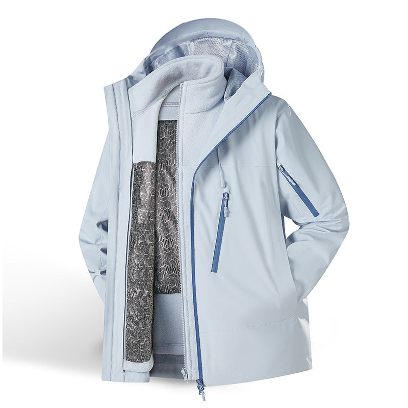 Dam två-piece vattentät funktionsjacka set med removable fleece inner jacka