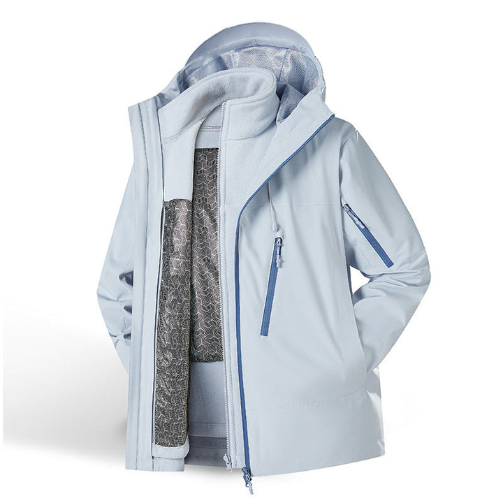 Dam två-piece vattentät funktionsjacka set med removable fleece inner jacka