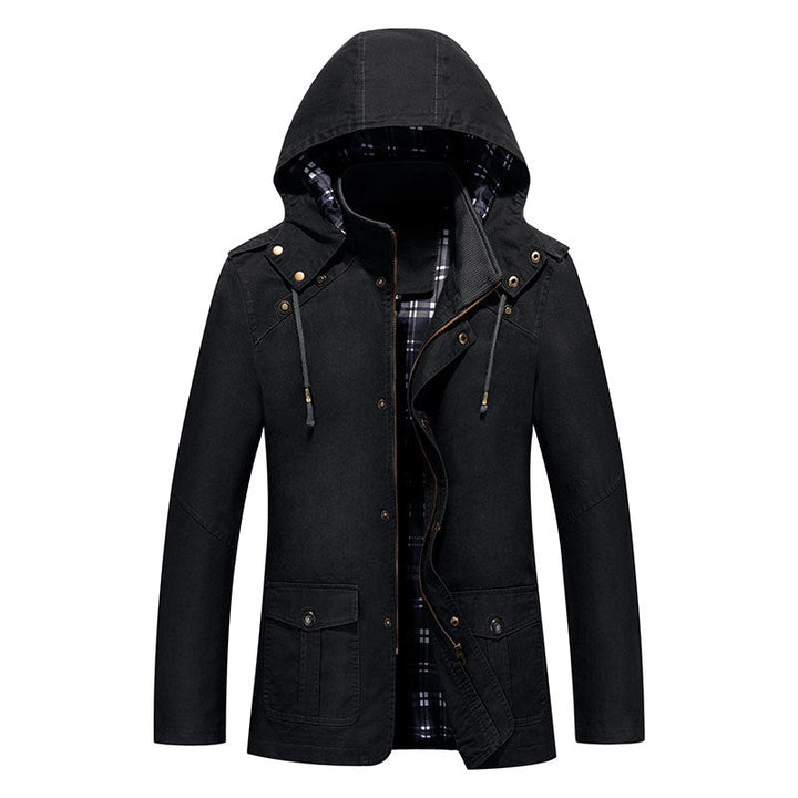 Herr Robust Parkas Jacka med Justerbar Huva