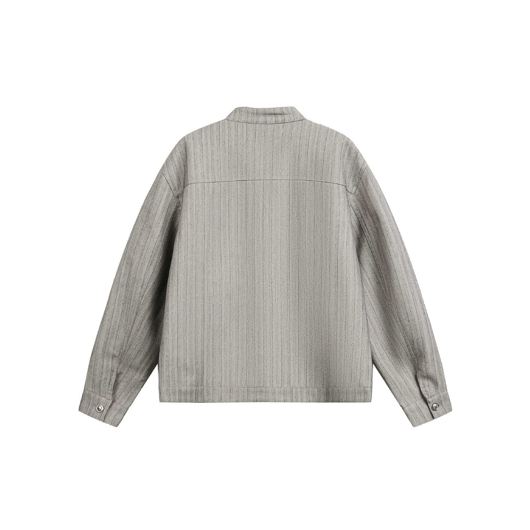 Unisex Oversized Blouson i Workwear Stil med Ståkrage och Knapplist