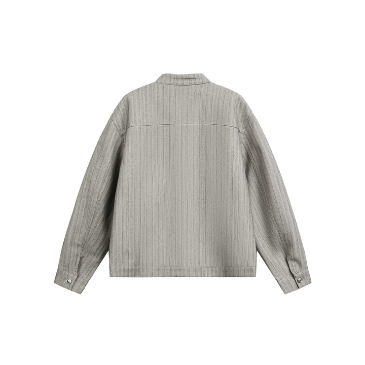 Unisex Oversized Blouson i Workwear Stil med Ståkrage och Knapplist